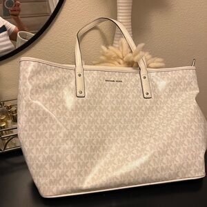 Michael Kors Cream Monogram Tote
